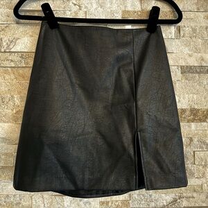H&M Faux Leather Skirt
